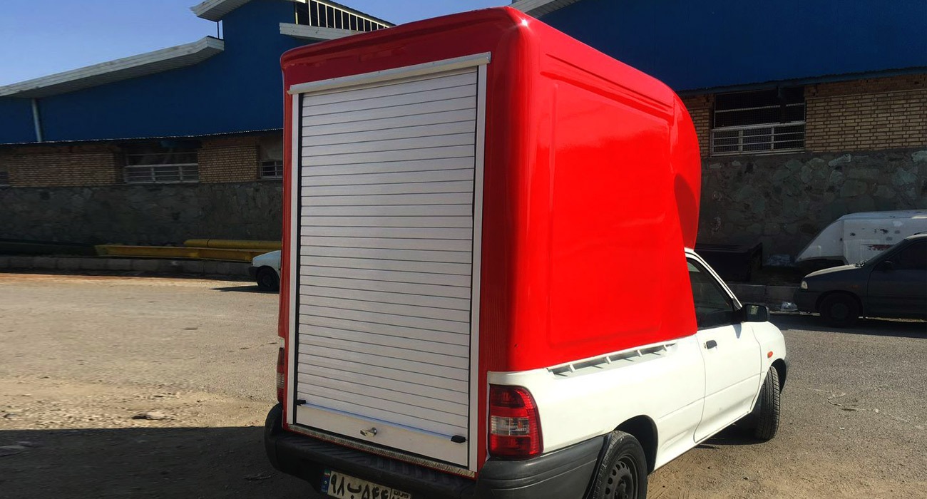 تصویر کانوپی فایبرگلاس یا همان کابین فایبرگلاس پراید با نام اتاق عقب پراید