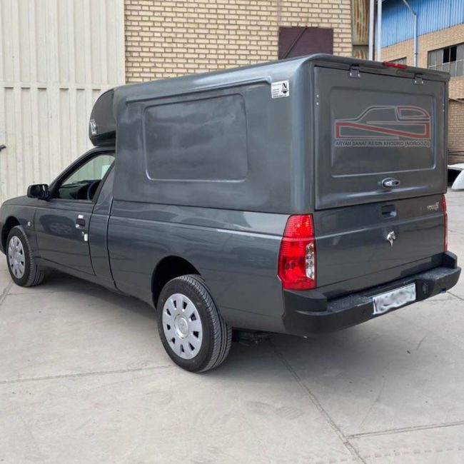 اتاق فایبرگلاس عقب آریسان درب عقب جکی بغل بسته