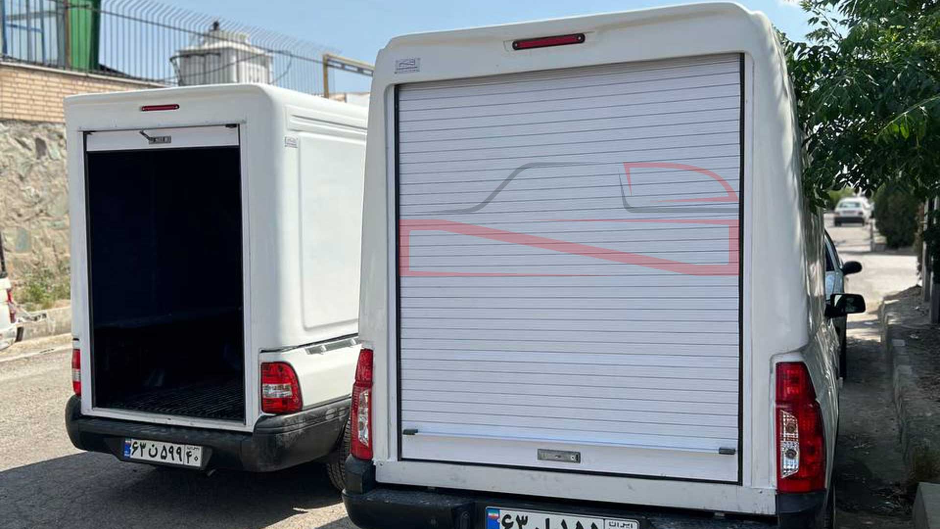 کابین فایبرگلاس پراید عقب کرکره