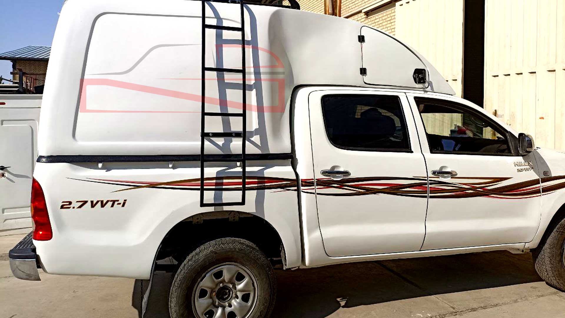 کانوپی فایبرگلاس تویوتا هایلوکس با کاربری عملیاتی