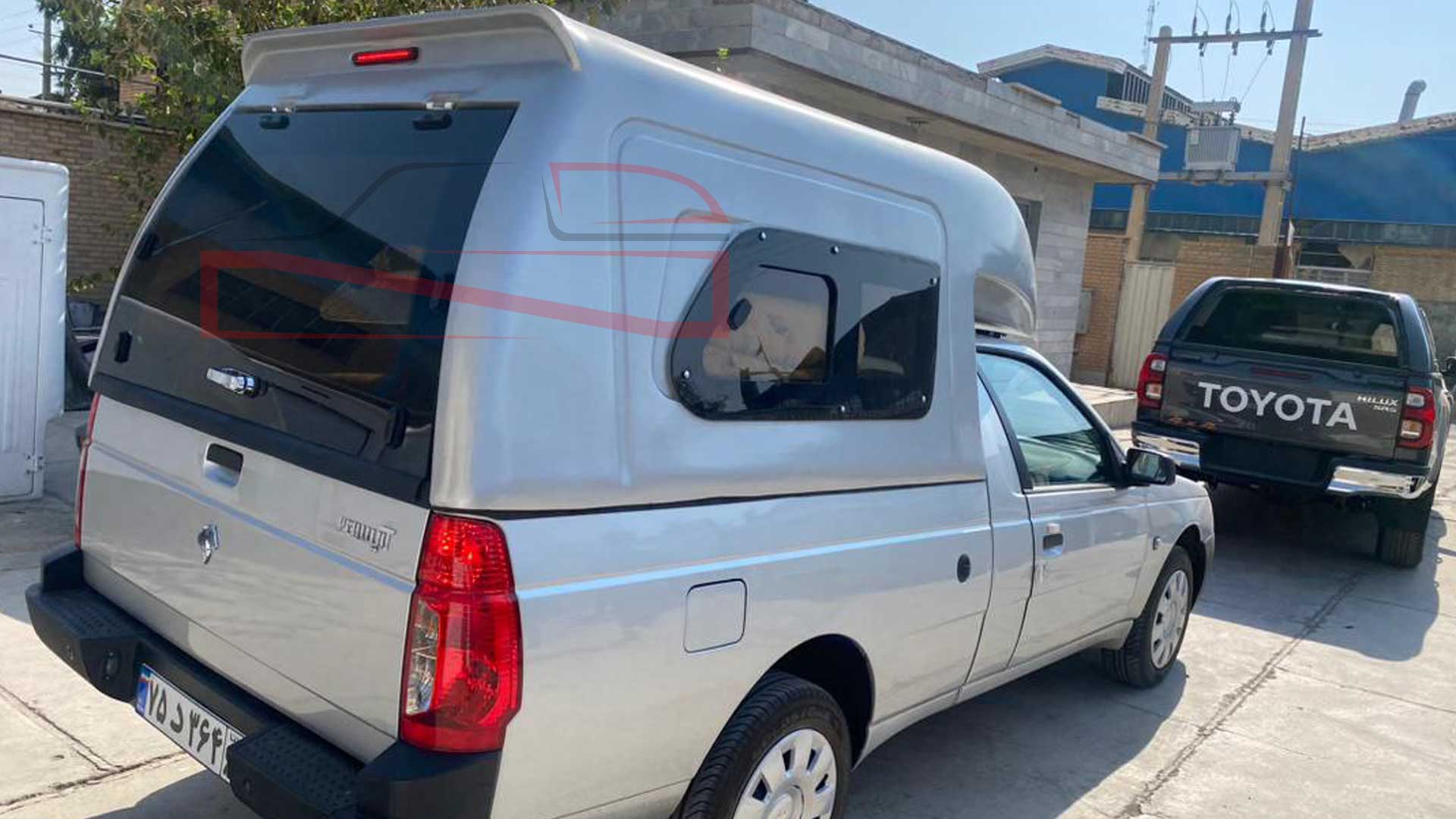 ساخت کانوپی فایبرگلاس خودرو آریسان