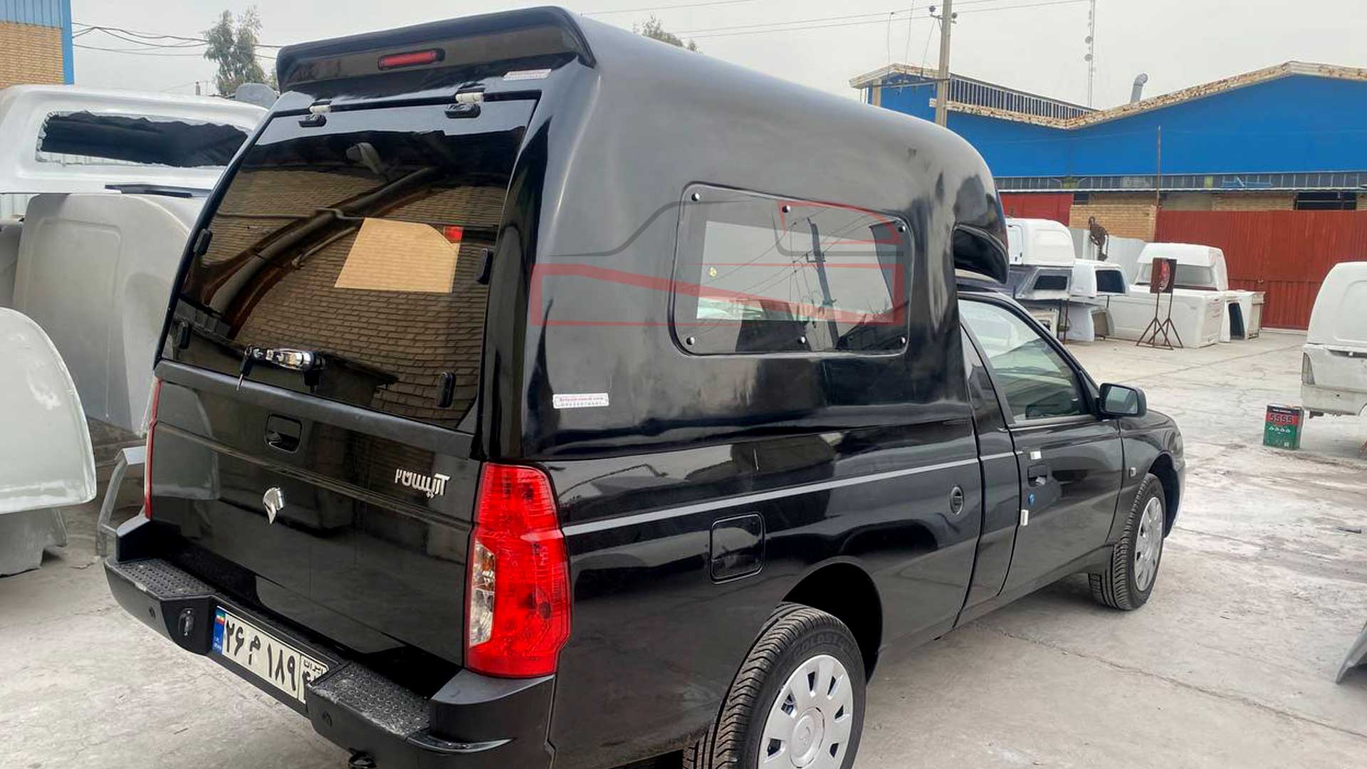 ساخت کانوپی فایبرگلاس خودرو آریسان