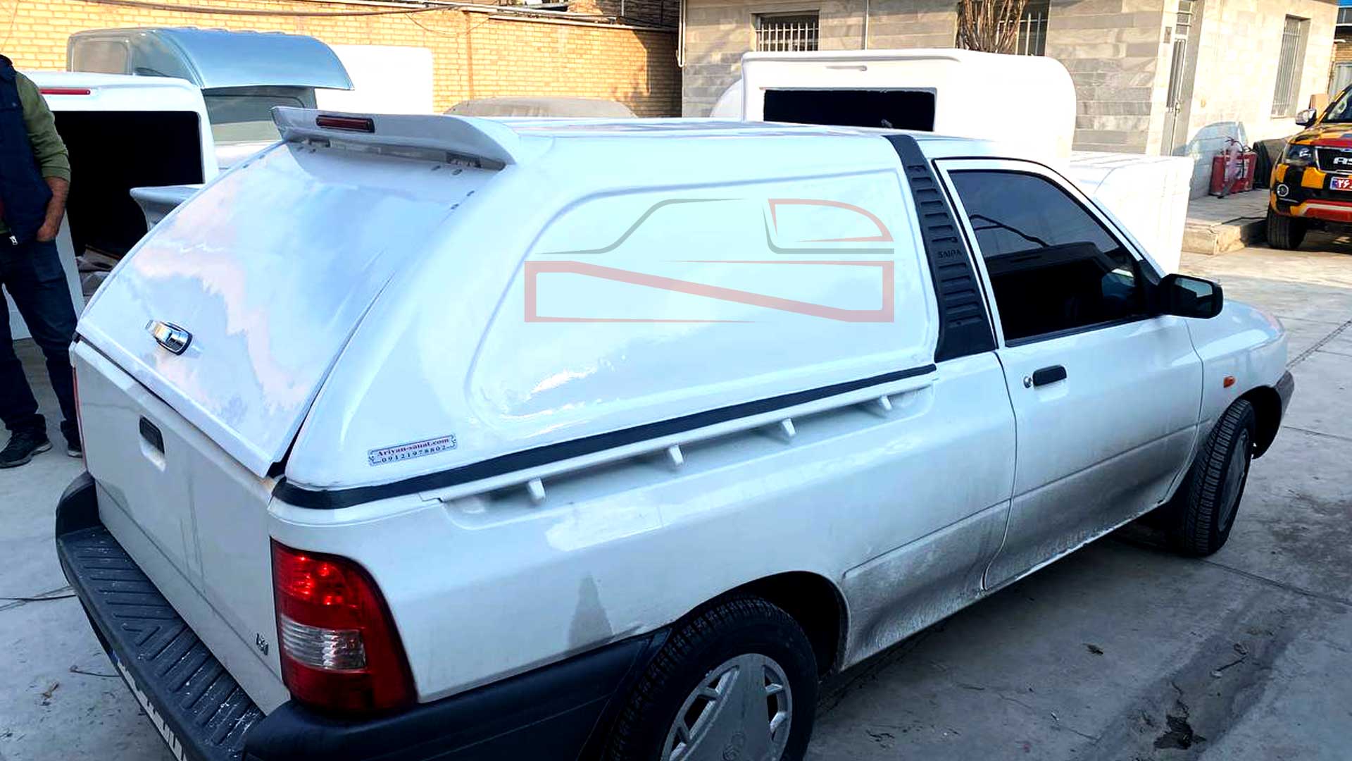 کابین تمام فایبرگلاس پراید وانت